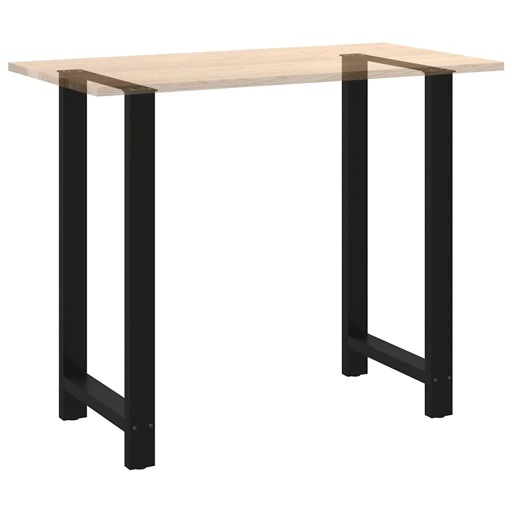 Gambe per tavolo da bar nere 2 pz 60x(110-111) cm in acciaio 4013356