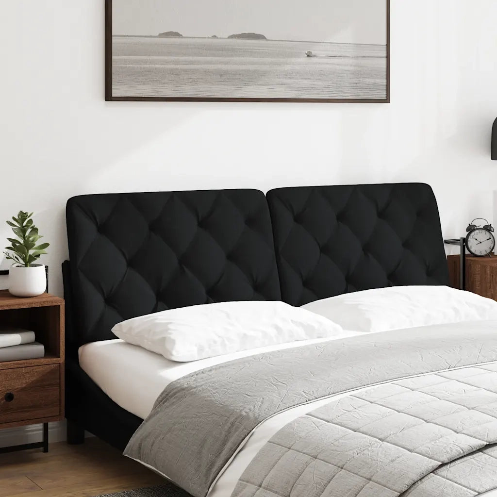 Cuscino Testiera Nero 160 cm in Tessuto 4019228