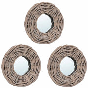 Specchi 3 pz 15 cm in Vimini 287625