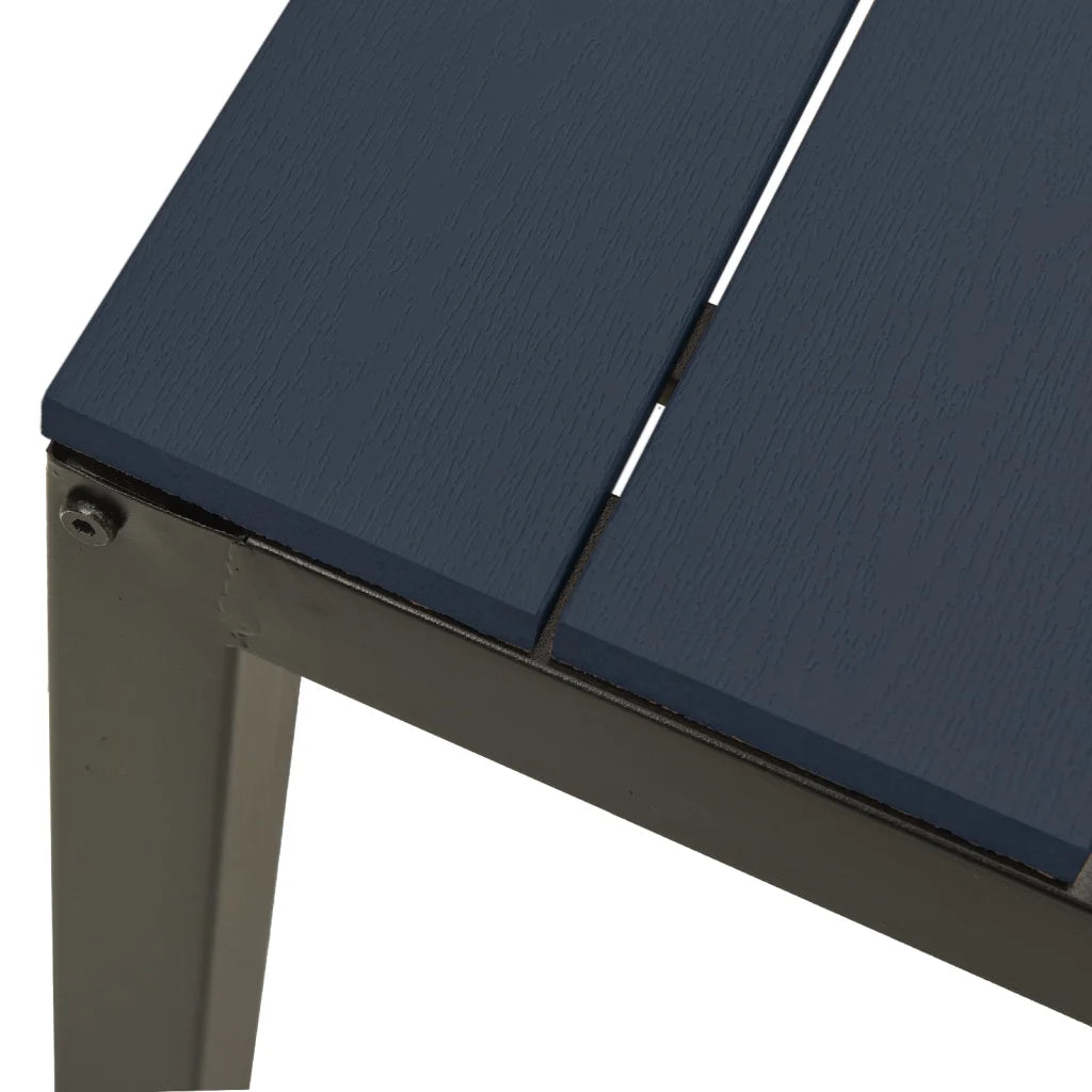 Set da Pranzo da Giardino 3 pz in Acciaio e WPC Nero cod mxl 36606