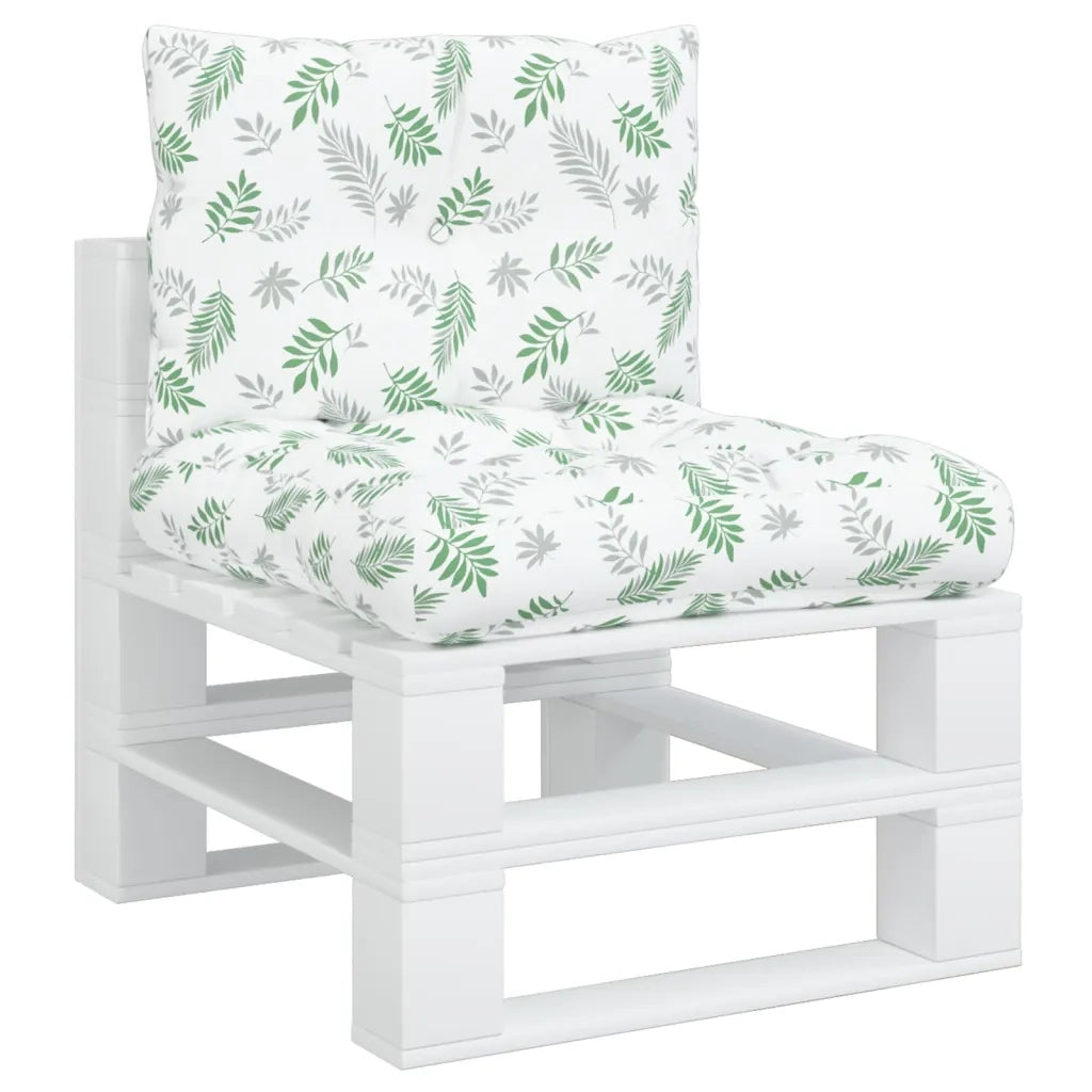 Cuscini per Pallet 2 pz Motivo a Foglie in Tessuto Oxford 360852