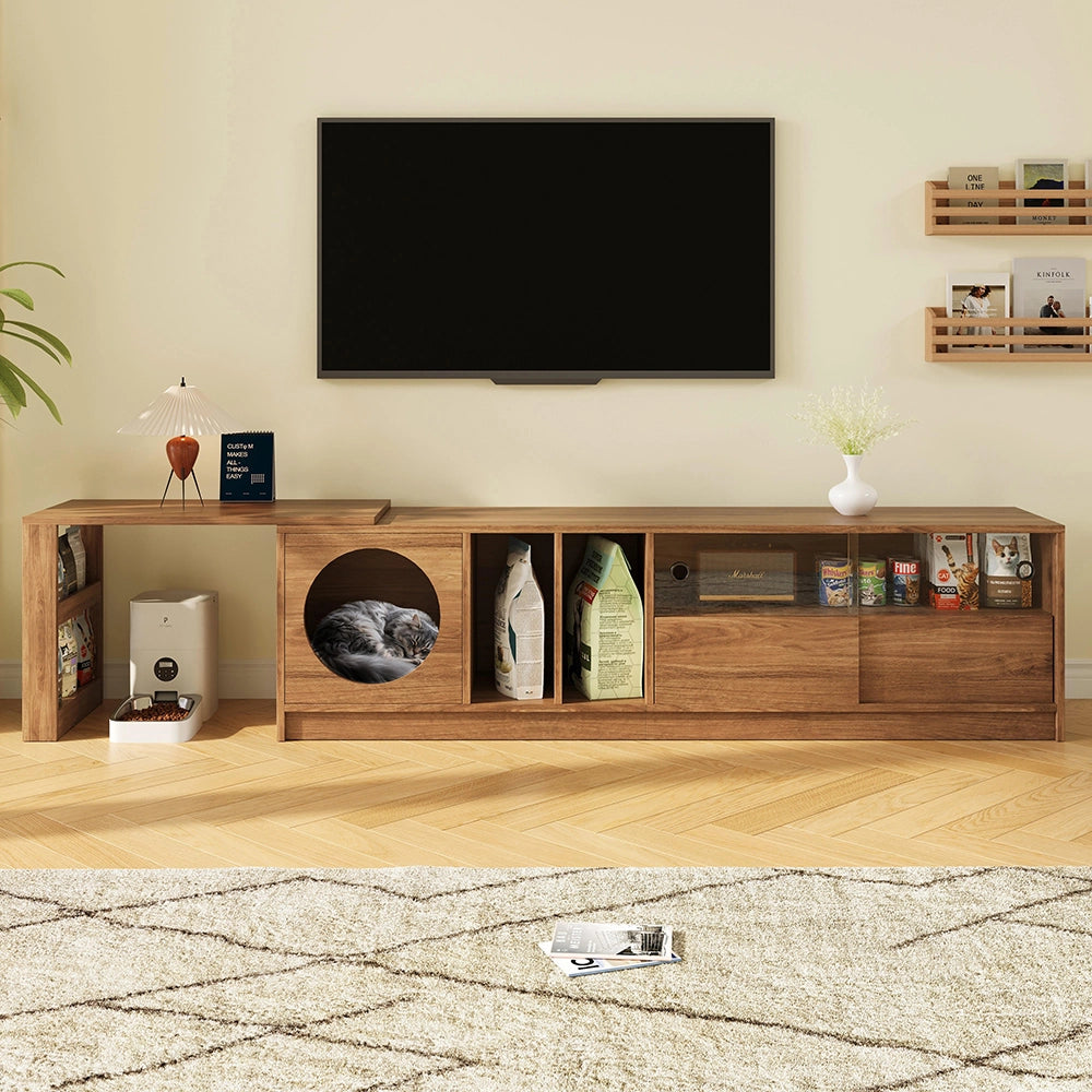 Mobile TV girevole - Xylo - 180(+80)x40x50 cm per animali