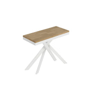 Consolle allungabile 90x40/196 cm Saki Small Evolution quercia natura telaio bianco