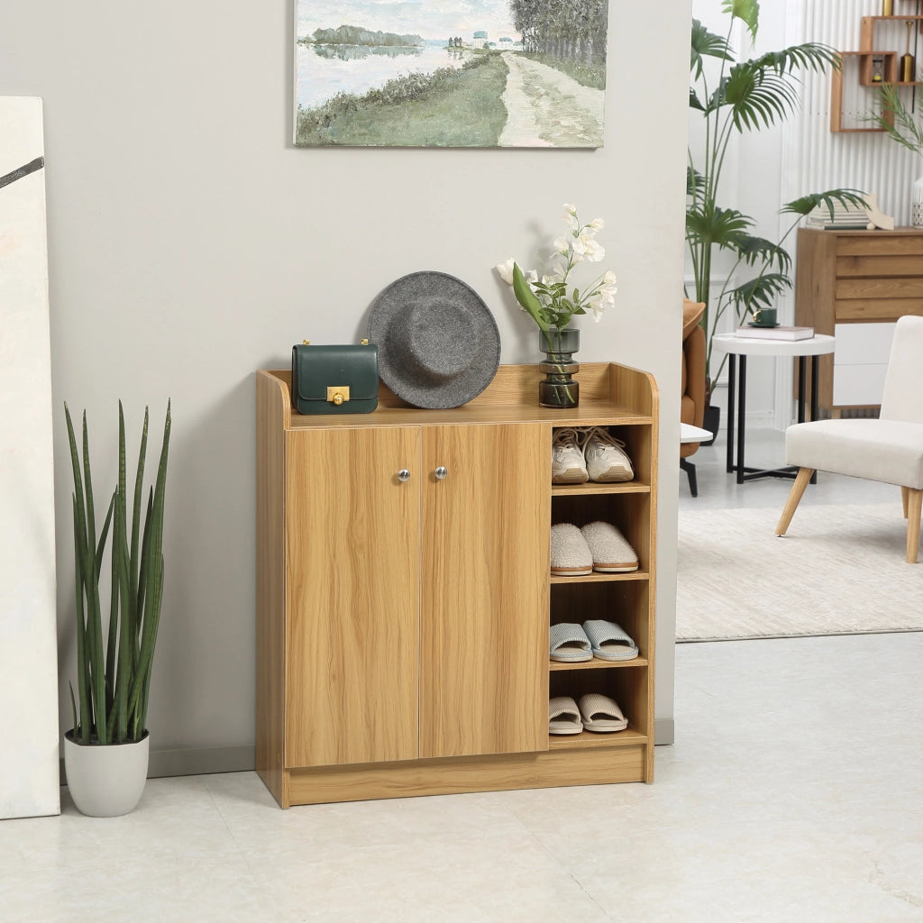 Scarpiera con Ante e Ripiani Regolabili ¨C zephmum ¨C Bianco 80x30x100