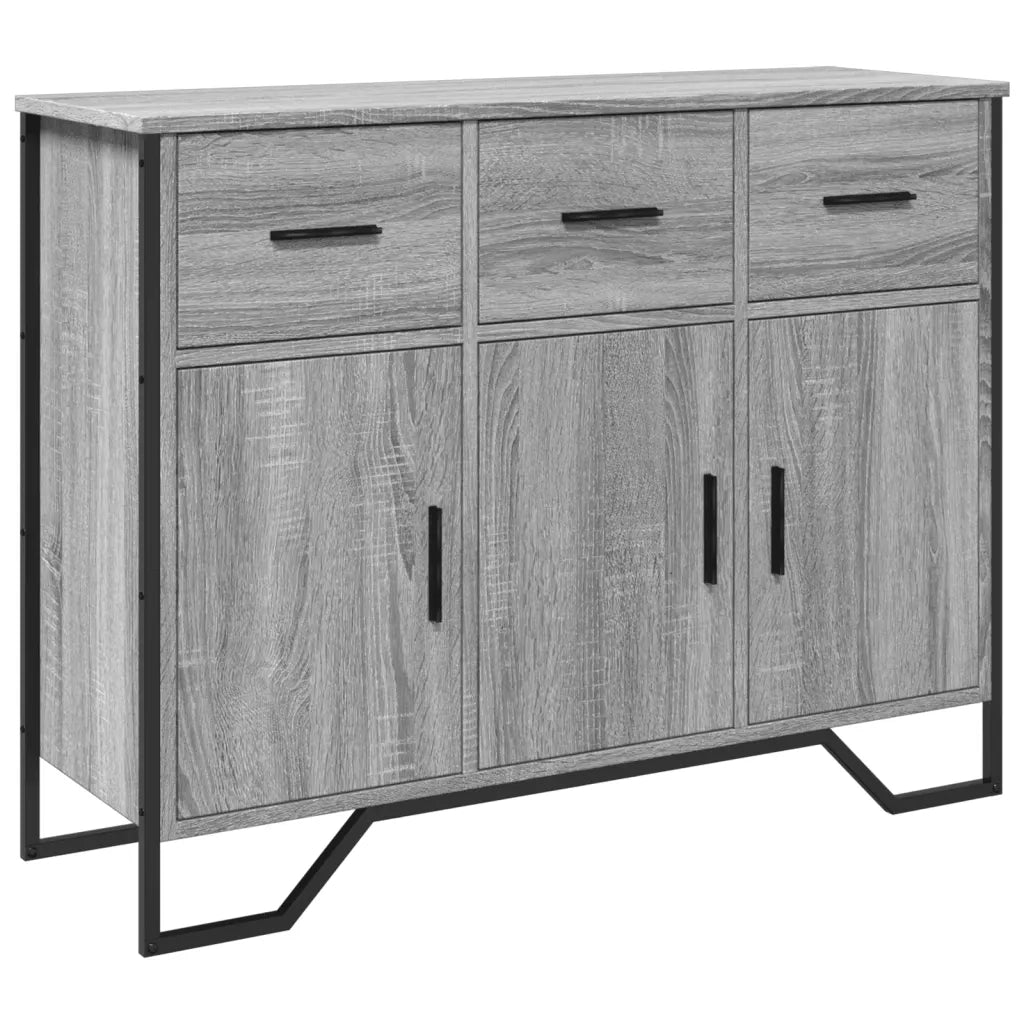 Credenza Grigio Sonoma 97x32,5x74,5 cm in Legno Multistrato