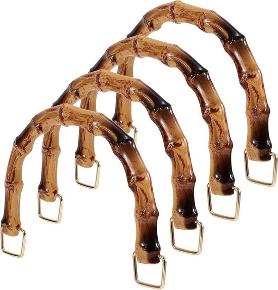 Accessori per borse DIY (4 pezzi) - Tasca U in sostituzione di maniglie per borse in bambù con fibbie dorate
