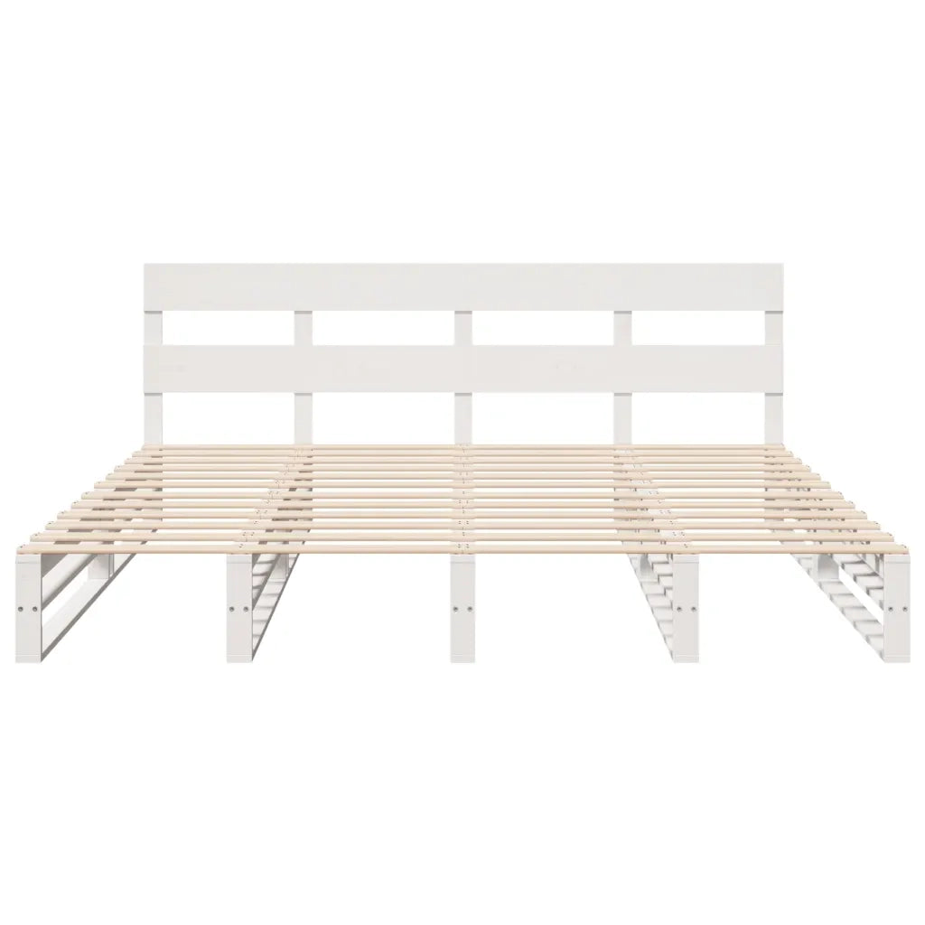 Letto senza Materasso Bianco 180x200 cm Legno Massello di Pino 3302304