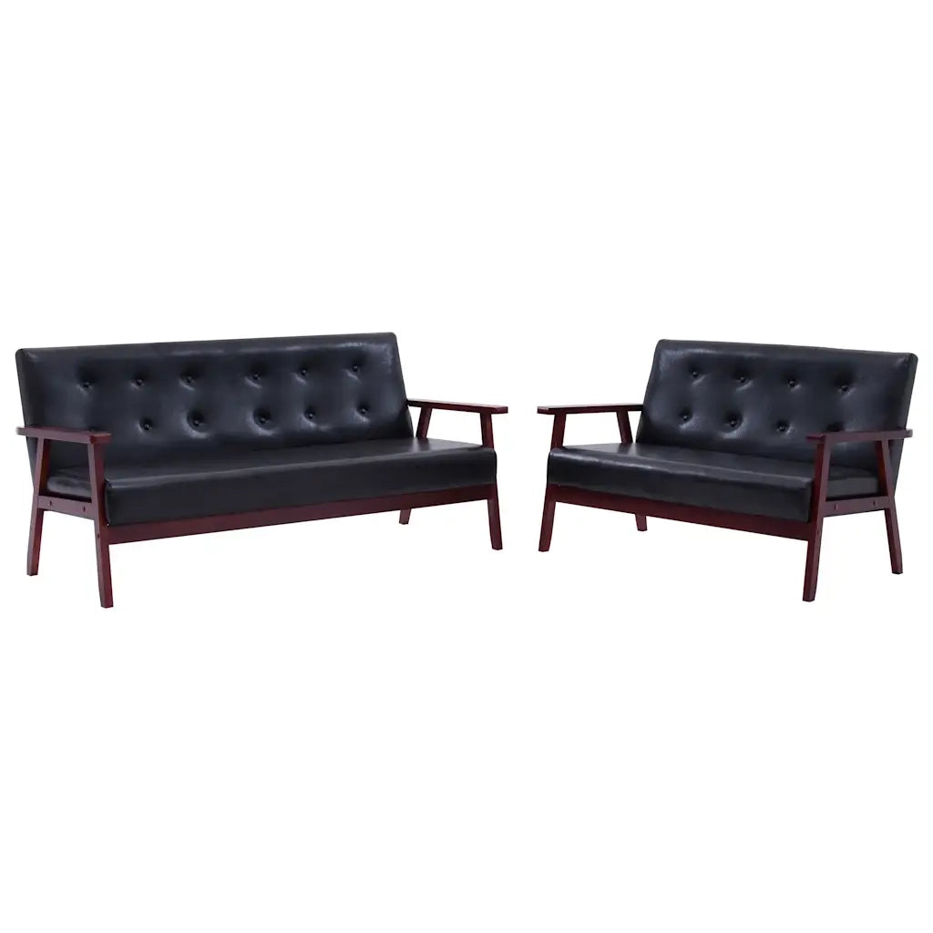 Set di Divani 2 pz Nero in Similpelle 278396