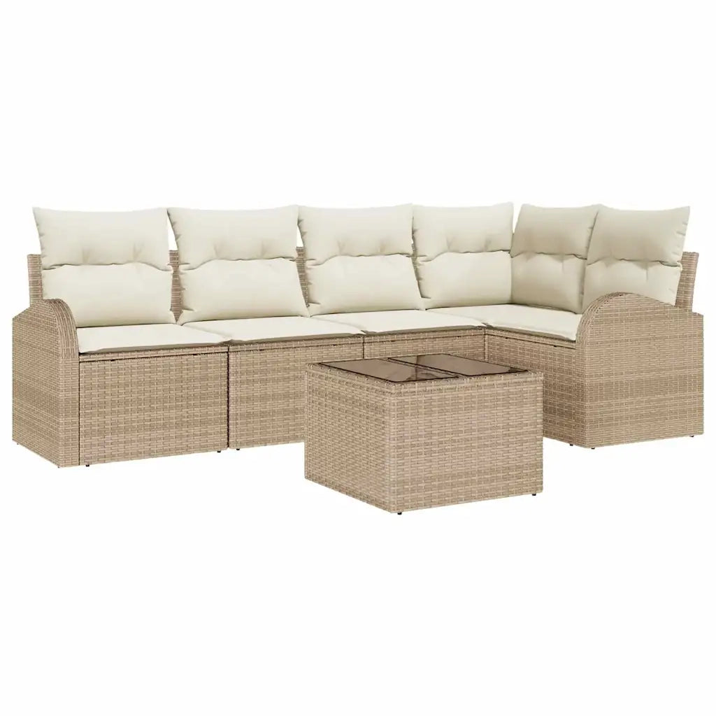Set di divani con cuscino Beige Poliestere