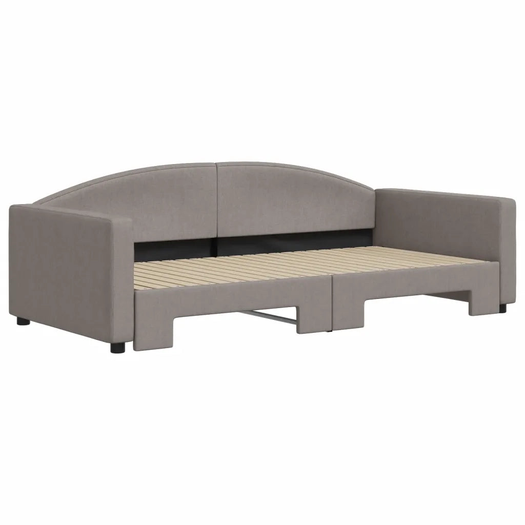 Divano Letto con Letto Estraibile Tortora 100x200 cm in Tessuto