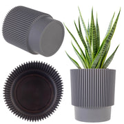 Vaso da fiori KADAX 15 cm, copertura per piante, vaso da fiori in plastica grigia