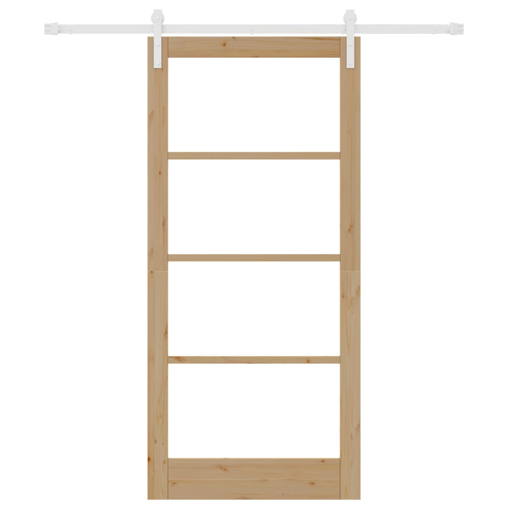porta scorrevole  con accessori 'ORKDAL'Legno Massello e Vetro