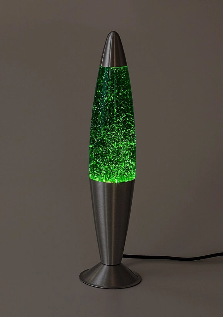 Lampada lava Rabalux Glitter2 verde LED 25W argento