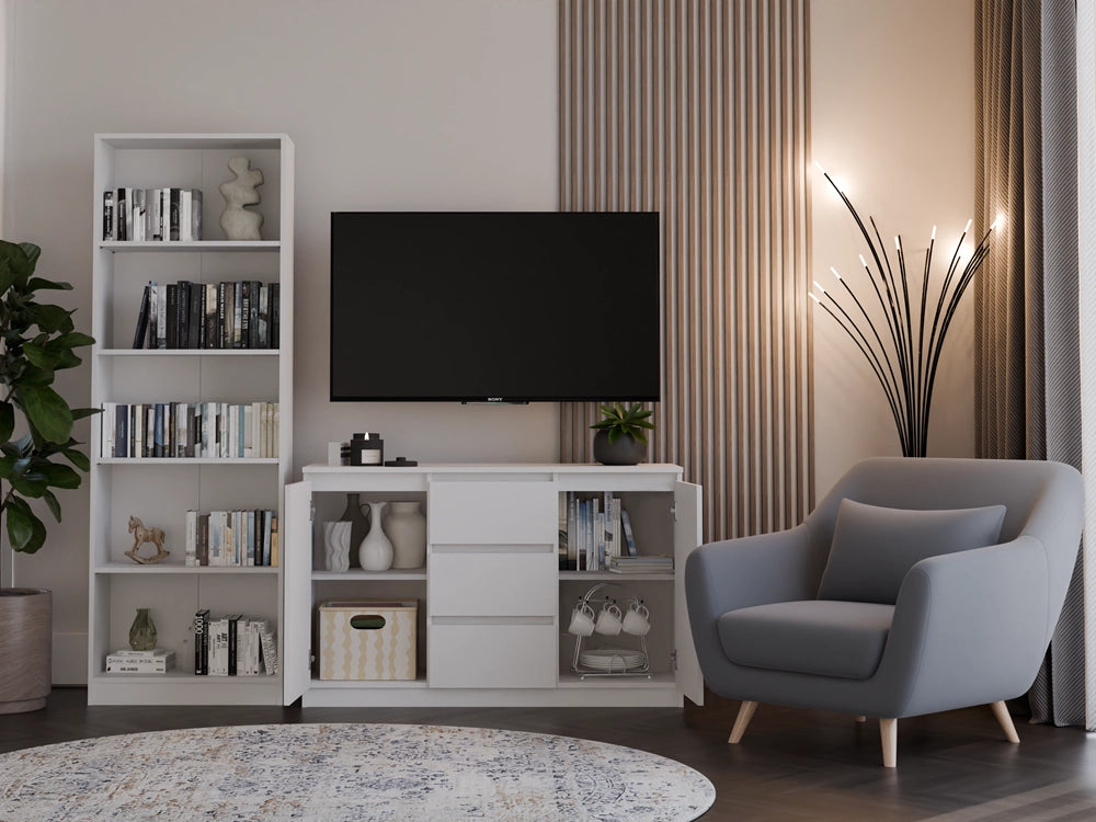 Cassettiera MALWA 2d3s bianco per camera e soggiorno