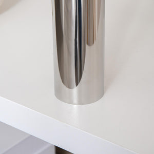 Scrivania da Ufficio ad Angolo Porta PC 114x120x74,6 cm in Legno  Bianca