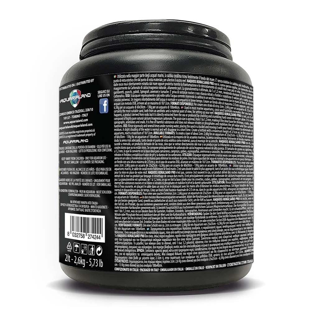 Haquoss KoralSand Pro 1-1,2mm - substrato naturale per acquari marini Formato: 2 L