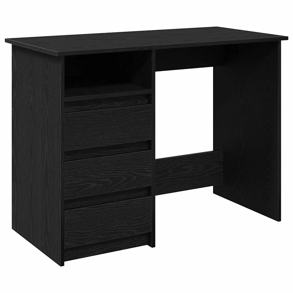 Scrivania Nera 102x50x75 cm in Legno Multistrato 860464