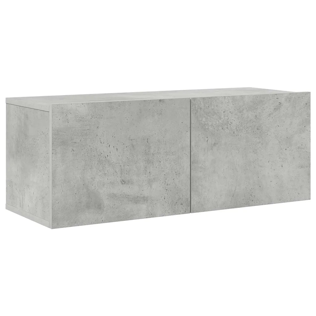 Set di Mobili Porta TV 7 pz Grigio Cemento in Legno Multistrato