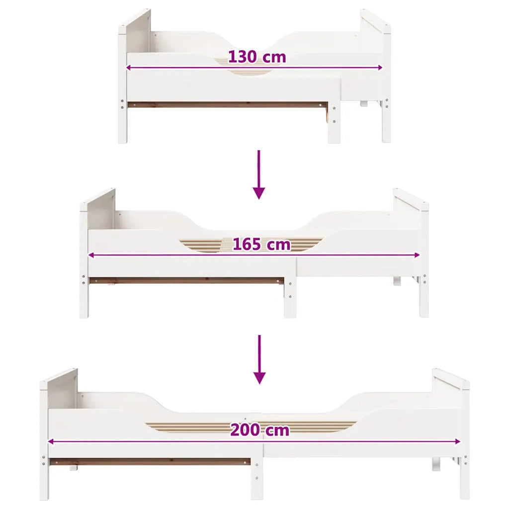 Struttura del letto Bianco 80 x 200 cm Legno multistrato 877204