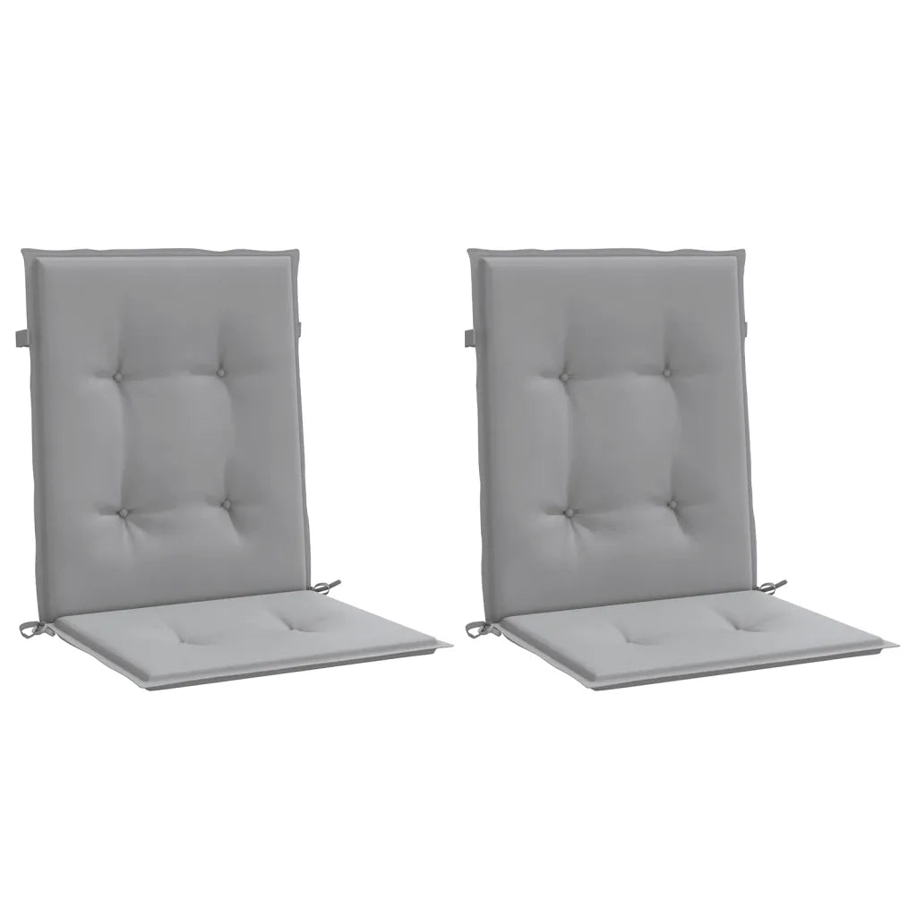 Cuscini per Sedie da Giardino 2 pz Grigi 100x50x3 cm