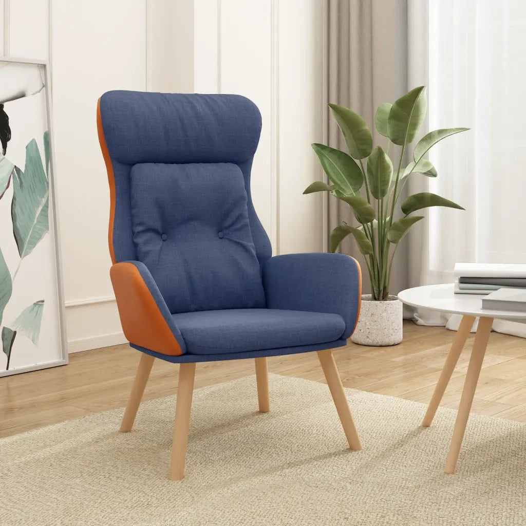 Poltrona Rilassante Blu in Tessuto e PVC cod mxl 7548