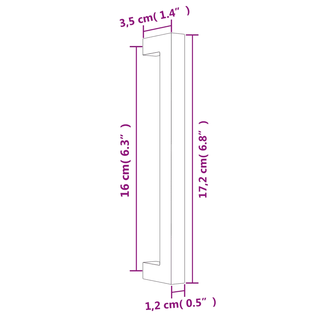Maniglie per Mobili 20 pz Argento 160 mm in Acciaio Inox CFW8377280