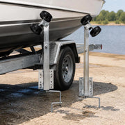 Boat Trailer Supports, Double Rollers, Set Of 2, 59-84 Cm