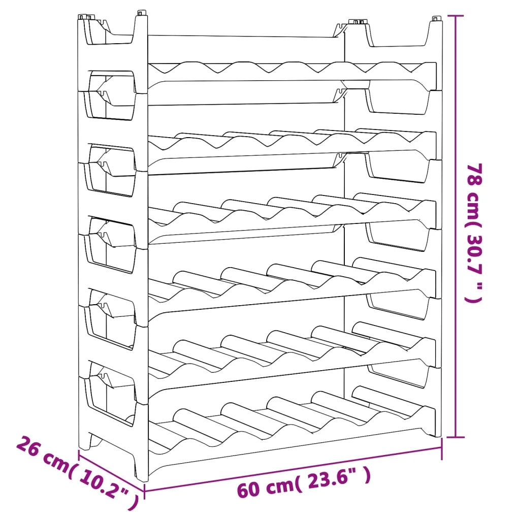 Portabottiglie per 36 Bottiglie in PP Impilabile CFW5479089