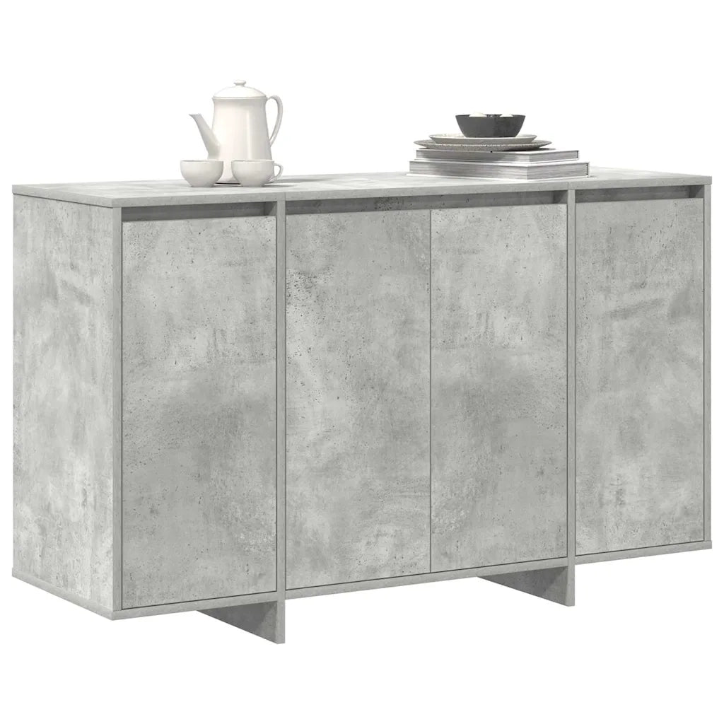 Credenza | Madia | Buffet da pranzo | Armadio da pranzo Grigio cemento 120 x 41 x 75 cm Legno multistrato