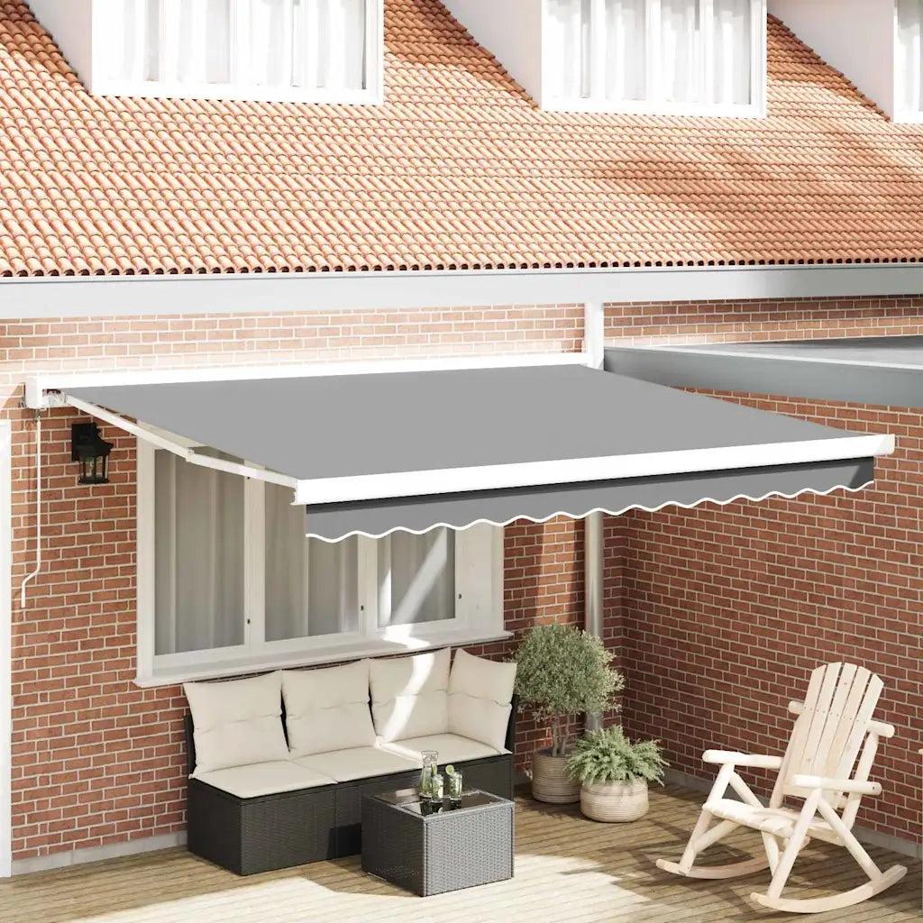 Tenda da Sole Bianco 3 x 2,5 m Metallo