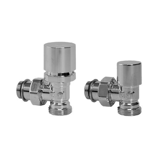 Kit valvola più detentore a squadra cromati d1-2 pollice