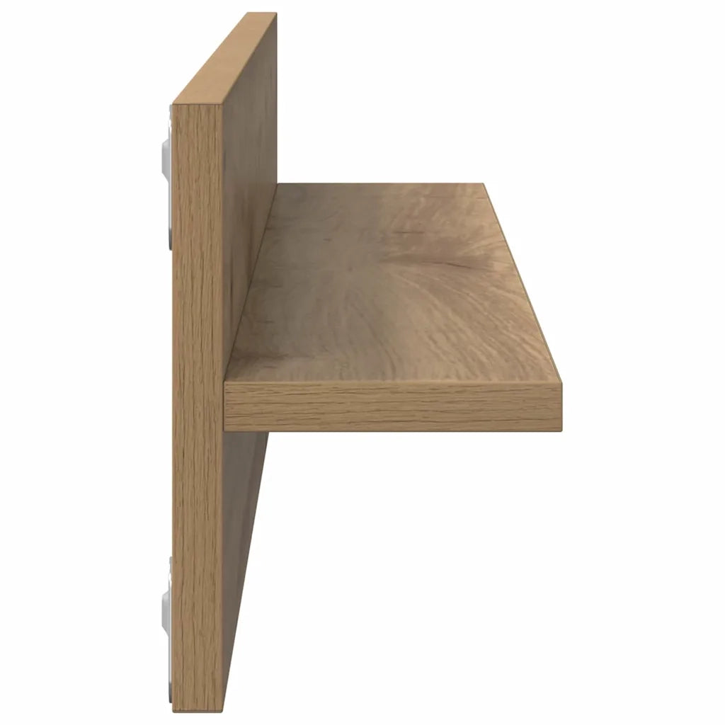 Scaffale da parete 2 pcs Rovere artigianale 80 x 11,5 x 18 cm 875189
