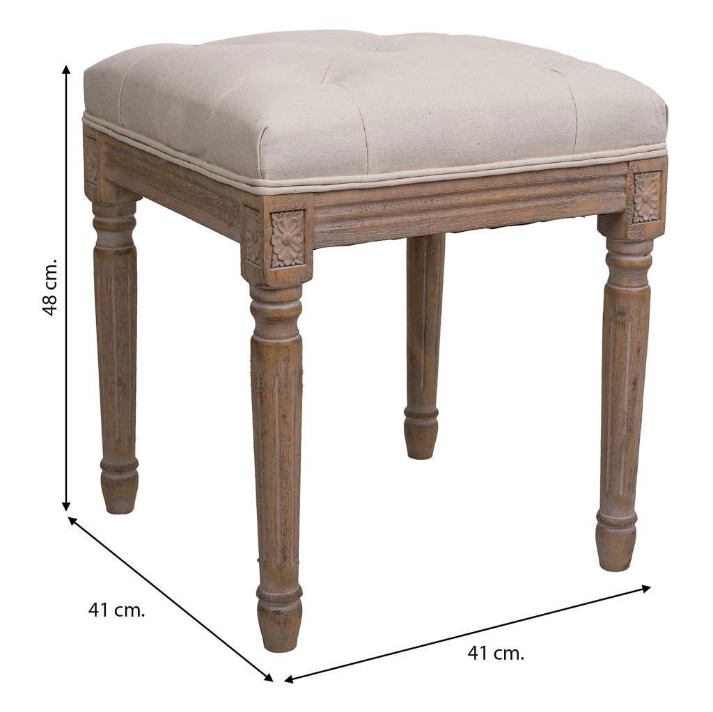 Sgabello in legno marrone 41x41x48h