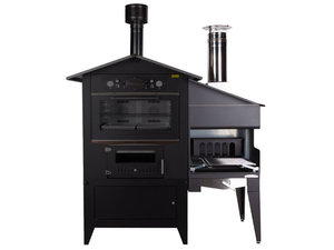 Supplemento tetto inox e griglia inox per barbecue FalA~² Rossofuoco - Tetto inox