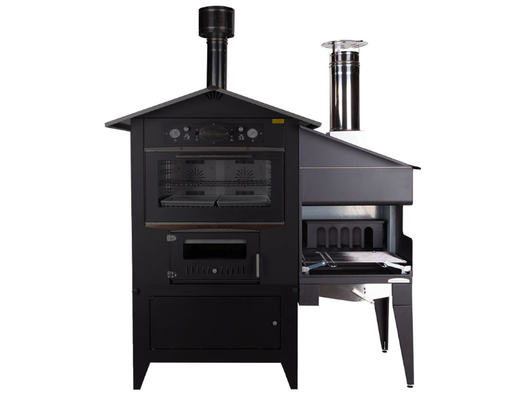 Supplemento tetto inox e griglia inox per barbecue FalA~² Rossofuoco - Griglia inox