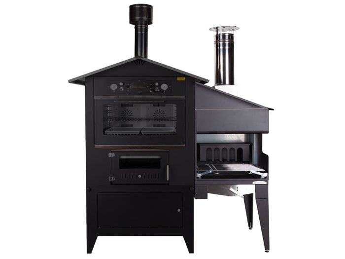 Supplemento tetto inox e griglia inox per barbecue FalA~² Rossofuoco - Griglia inox