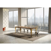 Tavolo allungabile 90x130/390 cm Paxon telaio Oro - Quercia Natura