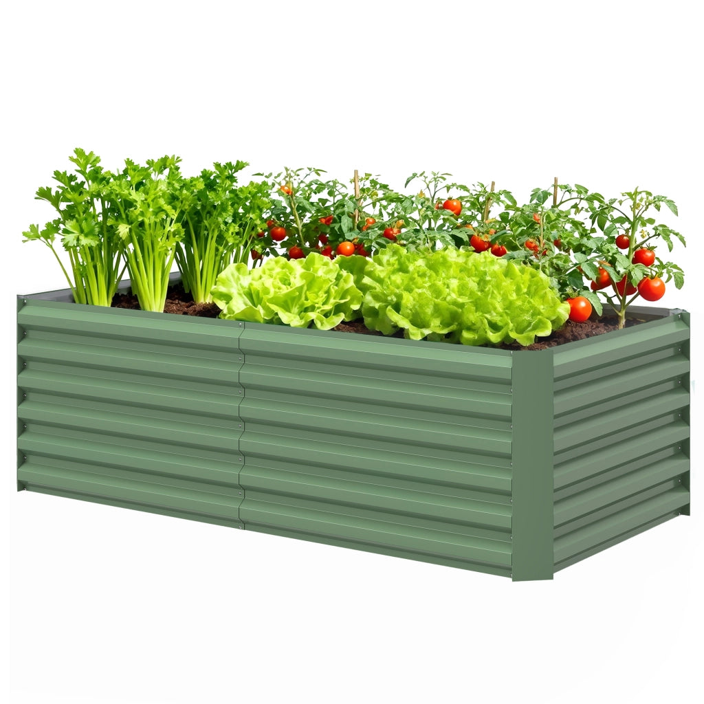 Letto da Giardino in Acciaio Galvanizzato ¨C Zephmum ¨C Verde Chiaro 180x90x57.5 cm