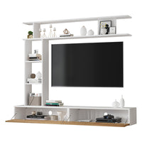 Set TV - Xylo - 180x35x22.5 cm con vetrine e scaffali