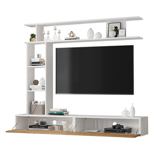 Set TV - Xylo - 180x35x22.5 cm con vetrine e scaffali