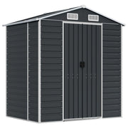 Casetta da giardino cabina ripostiglio casetta da esterno robusta casetta per attrezzi 191 x 130 x 198 cm acciaio zincato antracite 02_0022183
