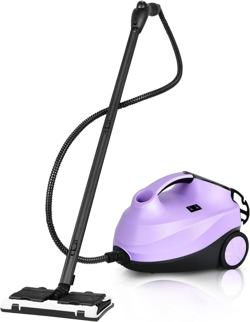 2000W Pulitore a Vapore con 19 Accessori e Serbatoio da 1,5L, Vapore per Tappeti, per Pulizie Profonde Pavimenti Finestre e Macchine (viola)