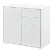 Cassettiera con 2 cassetti e 2 ante 74 x 79 x 36 cm bianco opaco 03_0006818