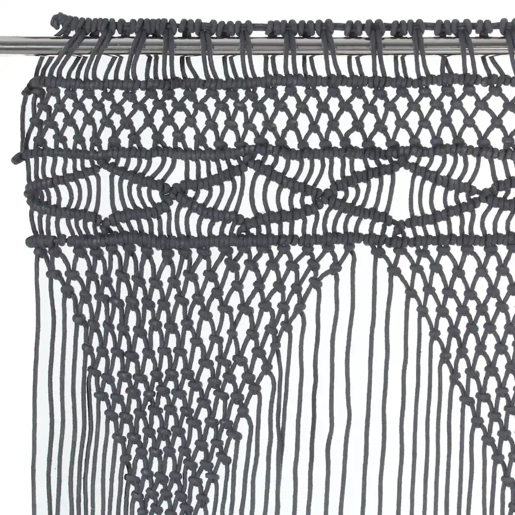 Tenda Macramè Antracite 140x240 cm in Cotone 323996