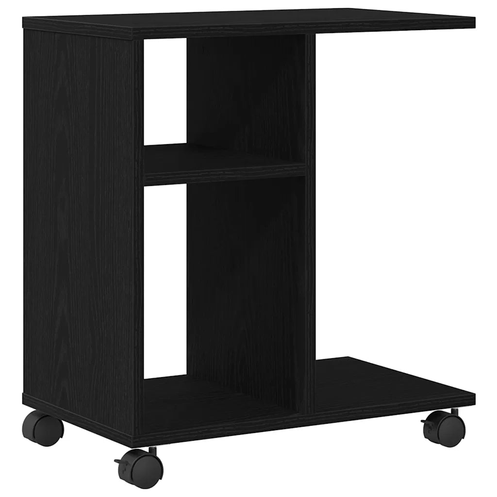 Tavolo da Finestra con lo scaffale Rovere nero 50 x 30 x 55 cm 869146
