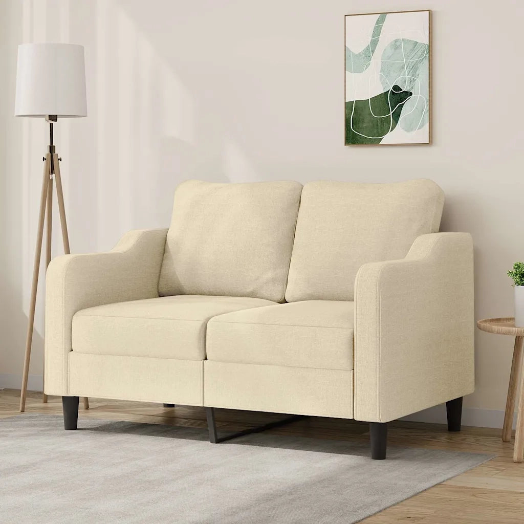 Divano a 2 Posti Crema 120 cm in Tessutocod mxl 85397