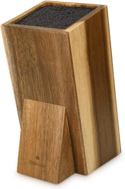 Blocco di misurazione universale senza lame - Supporto per coltelli in legno di acacia - Adatto per tutti i tipi di coltelli da cucina e da forno