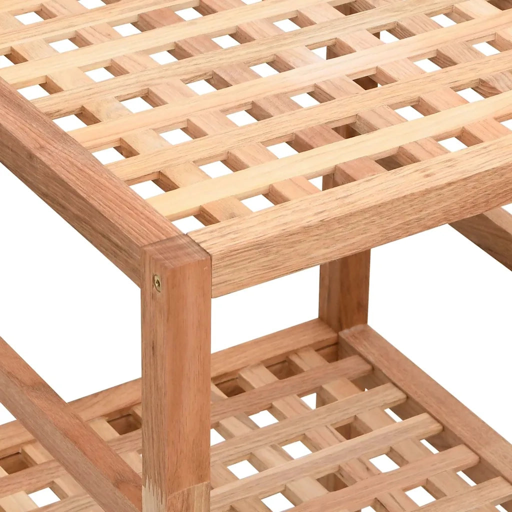 Scaffale da Bagno 35,5x35,5x79 cm in Legno Massello di Noce CFW4443378