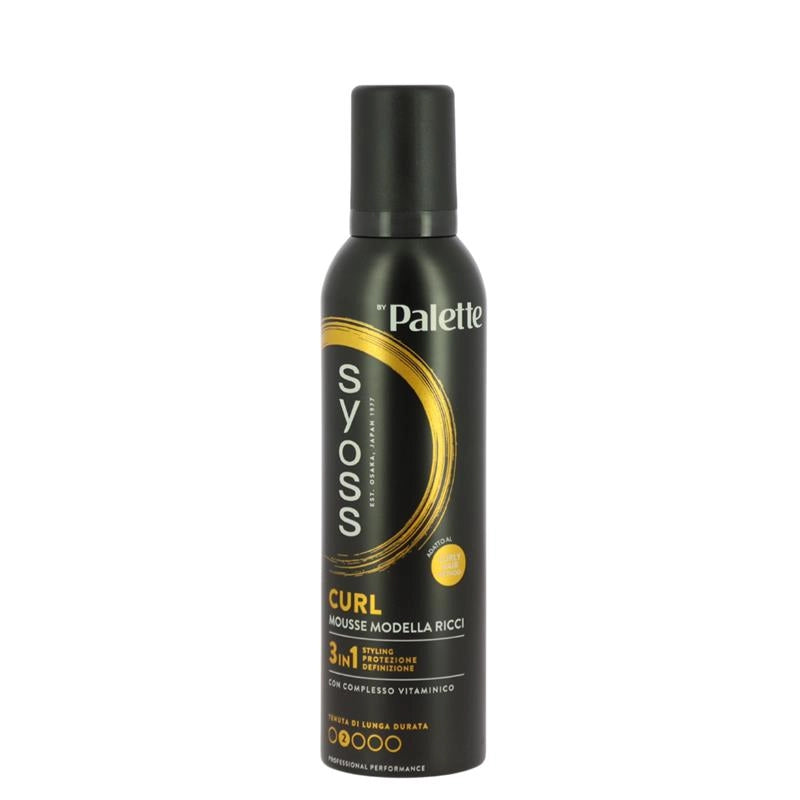 PALETTE SYOSS MOUSSE MODELLA RICCI  250 ML VOLUME 3 CON COMPLESSO VITAMINICO - STYLING, DEFINIZIONE E PROTEZIONE