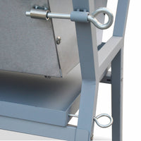 Girarrosto a carbonella con spiedo elettrico, grigio